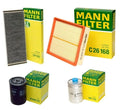 Mann Oil Air Carbon Cabin Fuel Filter Service Kit for Audi A4 Quattro (1996–2001)