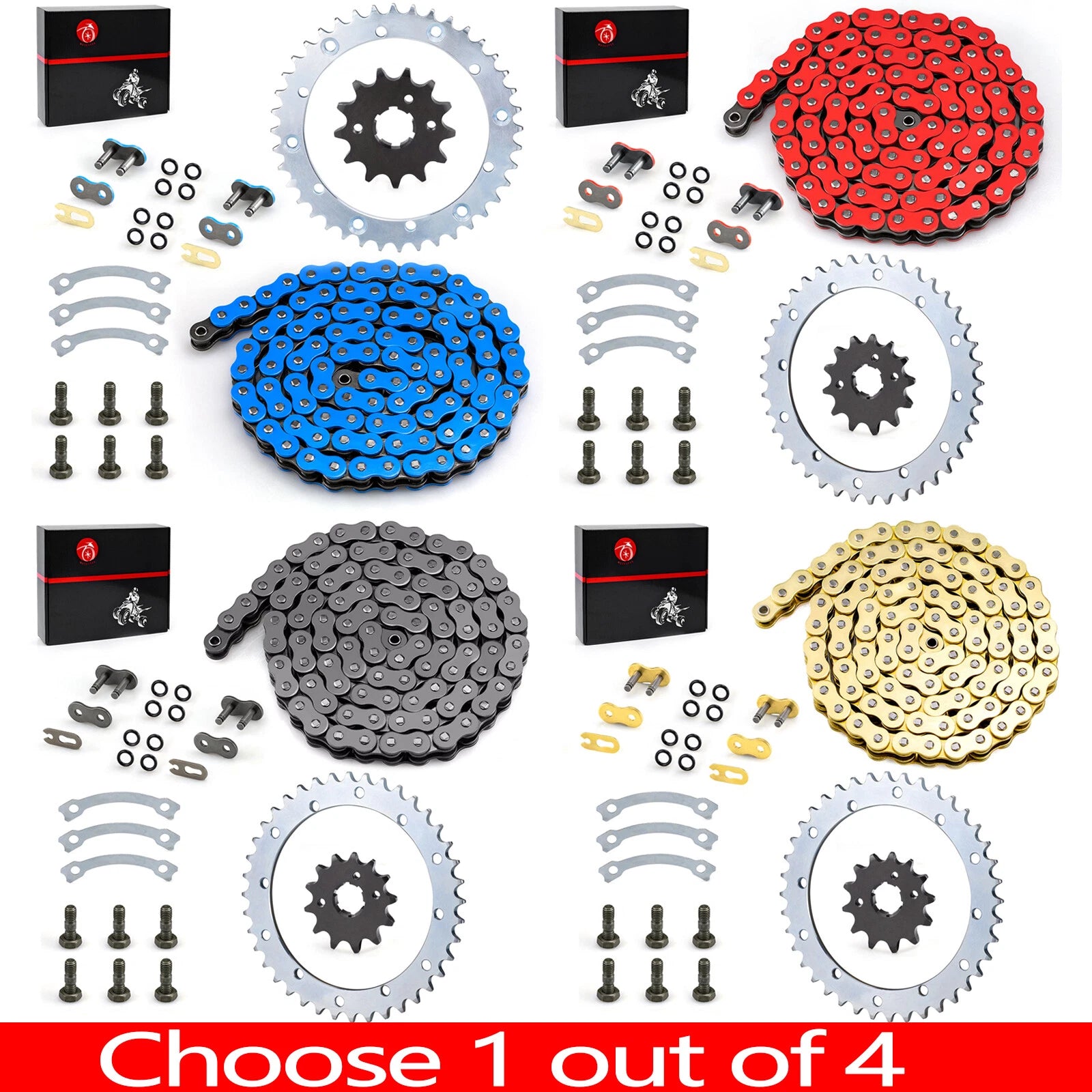 Front Rear Chain #520 98L Drive Sprocket Kit for Yamaha Warrior YFM350X (1989–2004)