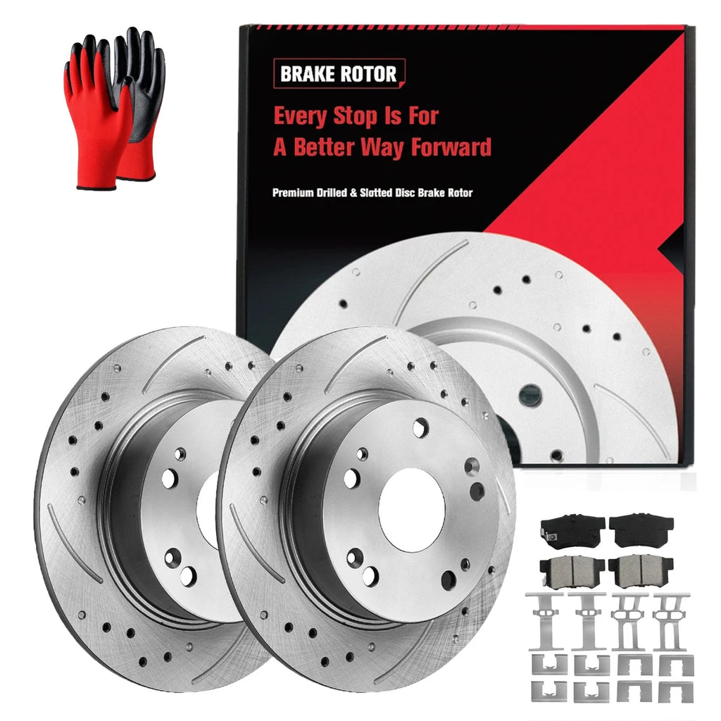 Rear Brake Rotors & Ceramic Pads for Honda Accord (2003–2007)