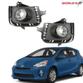 Fog Light Lamps with Bezel and Switch for Toyota Prius C (2012–2014)