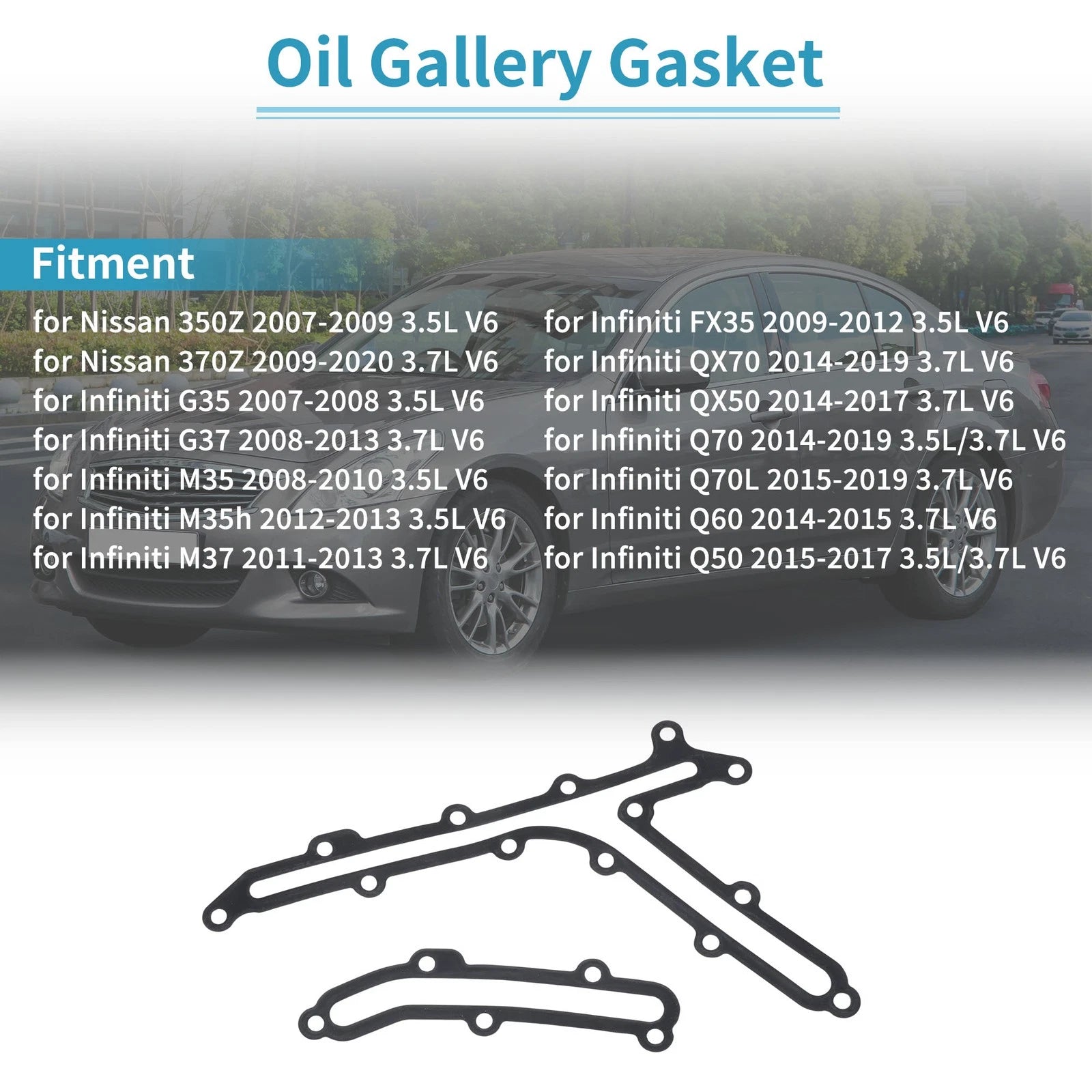Oil Gallery Gasket Set for Nissan 350Z (2007–2009) 13533JK20A/13533JK21B