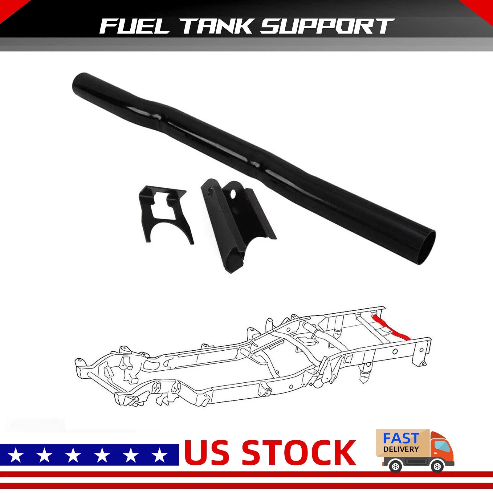 Rear Fuel Tank Support Crossmember for Chevy Silverado GMC Sierra (1996–2016)