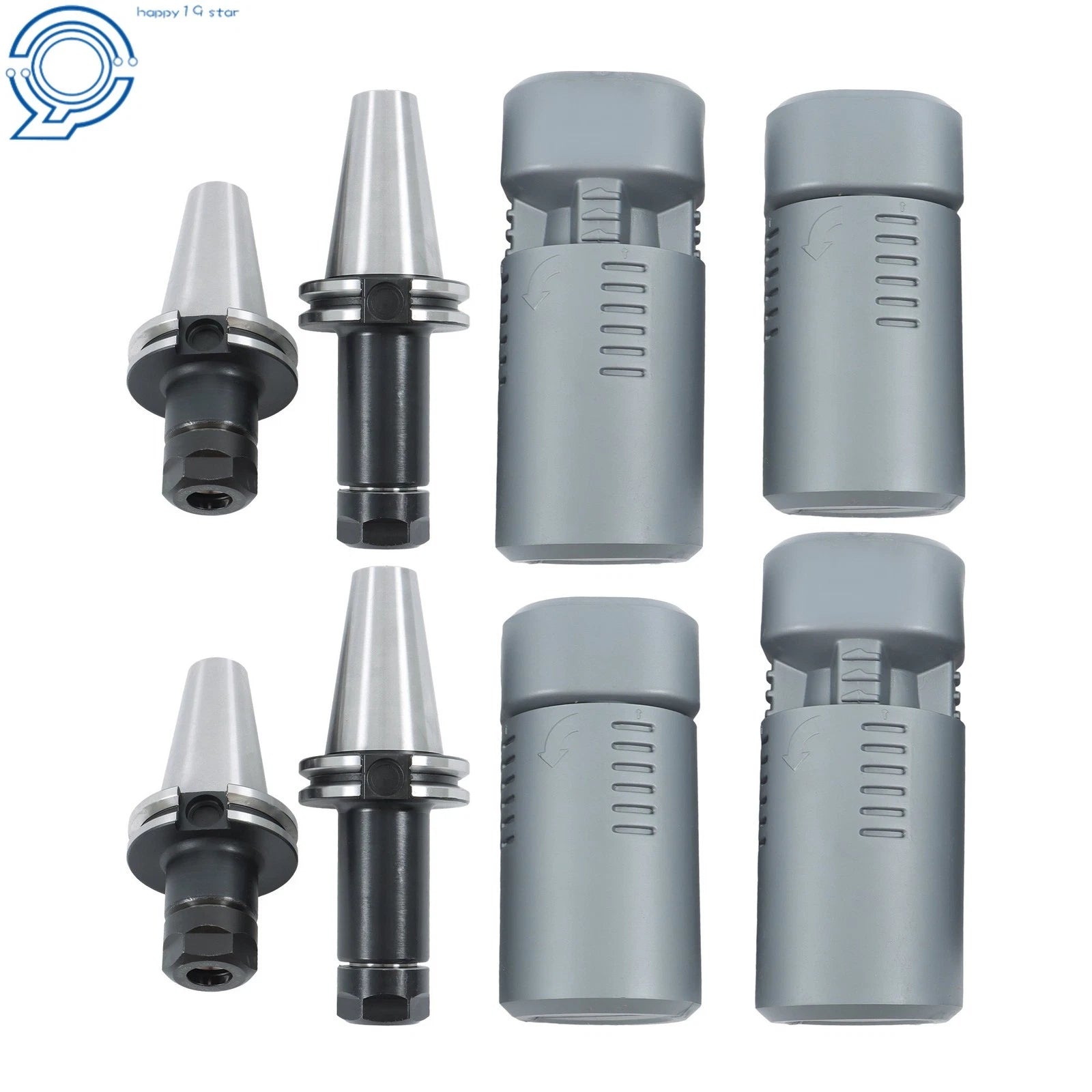 Set of 4 CAT40 ER20 Chucks for Precision Tool Holders (0.0001" Runout)