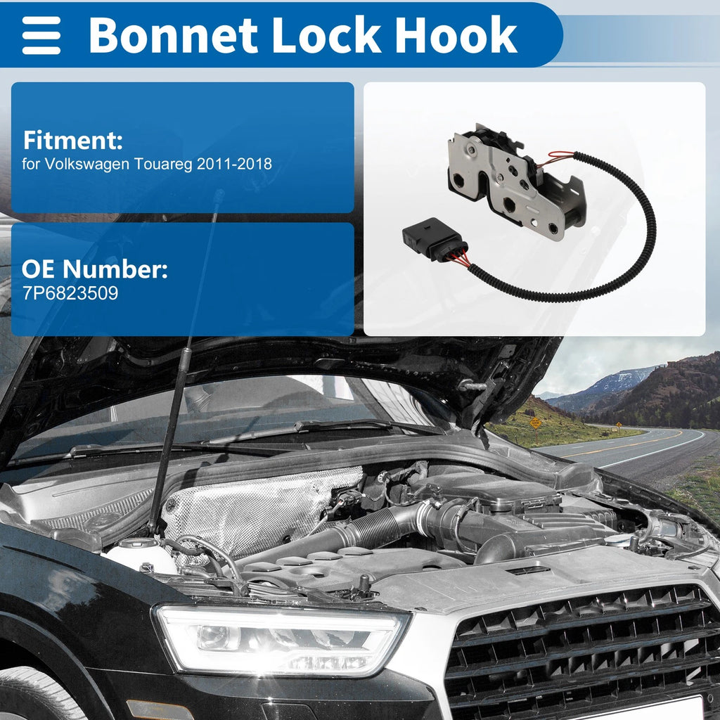 Hood Latch Assembly for Volkswagen Touareg (2011–2018) No. 7P6823509