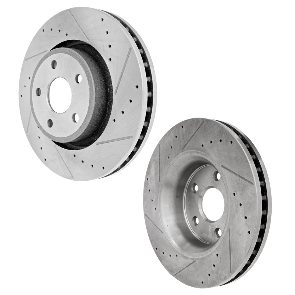 Brake Disc & Pad Kit for Jeep Grand Cherokee (2011–2016) Cross-drilled