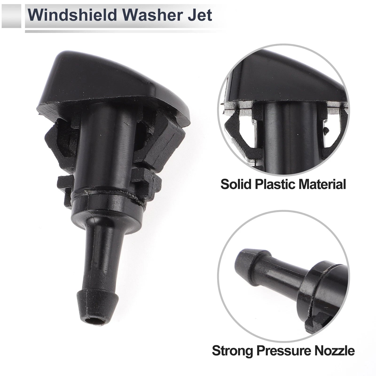 Windshield Washer Nozzle Set of 1 for Subaru (Black)