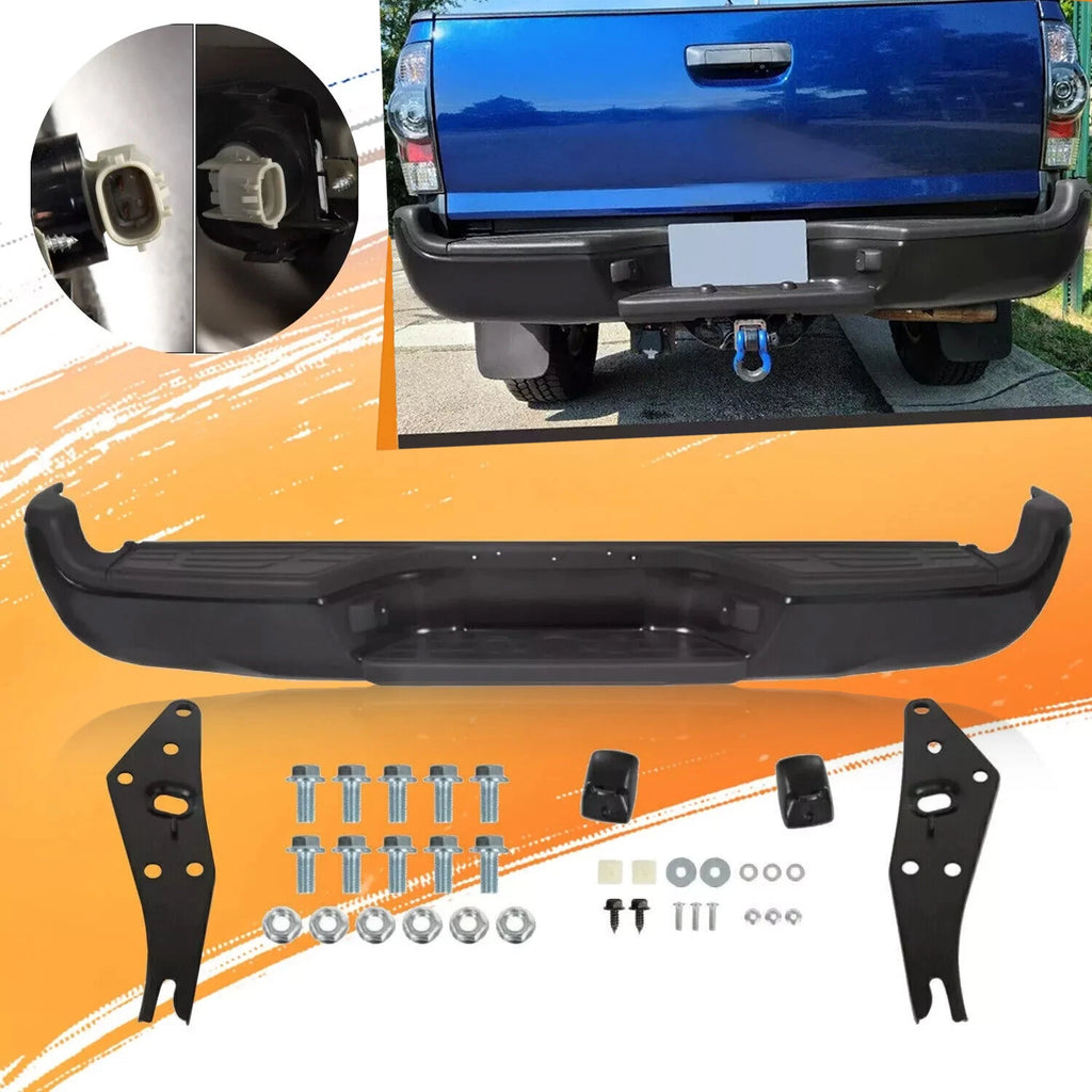 Complete Black Rear Bumper Assembly for Tacoma (2005–2015)