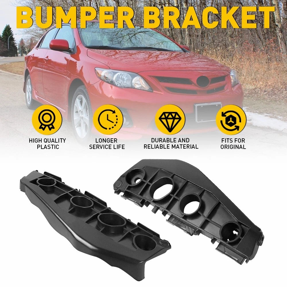 2X Bumper Support Bracket for Toyota Corolla (2011–2013) Plastic Hold Mount