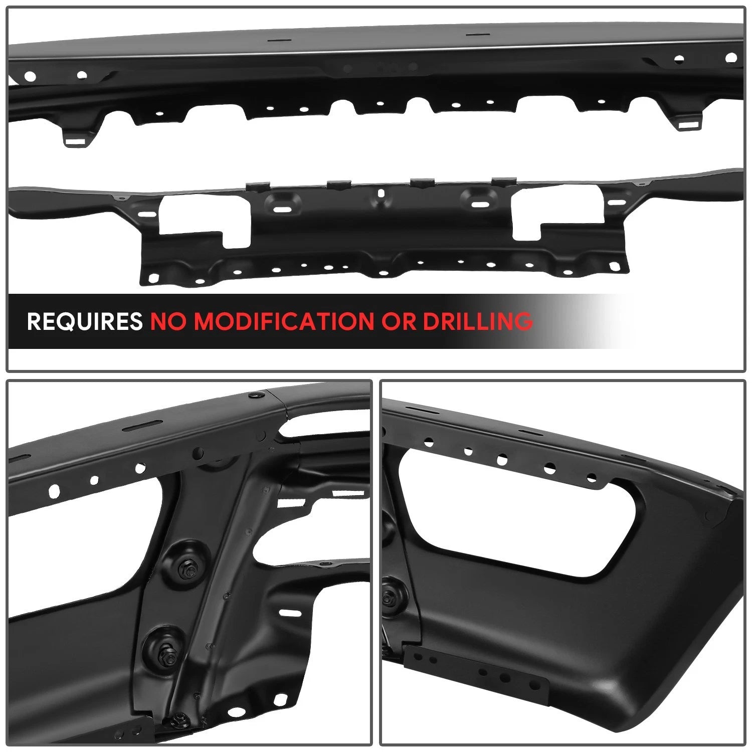 Front Bumper for Ford Ranger (2019–2024) w/Fog Lights, Primered Black