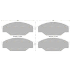 Brembo Front Disc Brake Pad Set for Toyota Dyna LH80R (1985–1988)