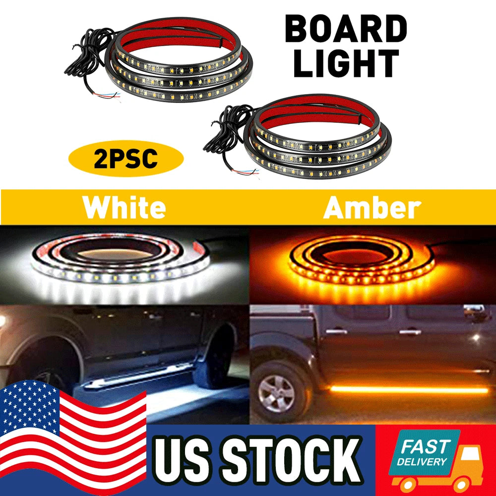 2X LED Running Board Light Strips