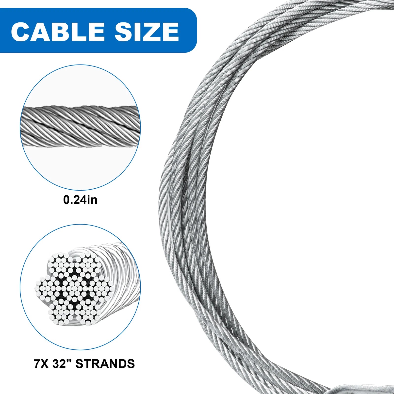 Set of 2 Replacement Lift Cables for Tommy Gate 002939 Universal