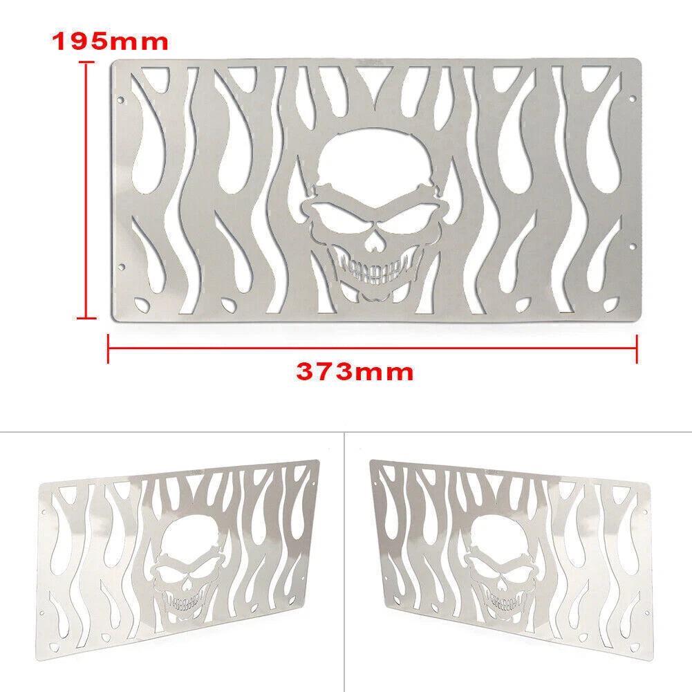 Motor Skull Stainless Radiator Grill Guard Cover for Honda GL1500 (All Years)