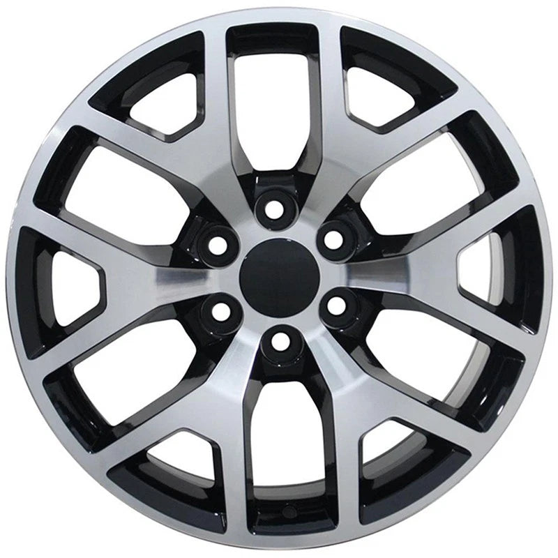 22 Inch Machined Black Wheel Replacement for 1992–1994 Chevy Blazer