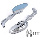 Diamond Flame Stem Mirrors for Yamaha Cruiser Roadliner/Road Star/V-Star (All Years)