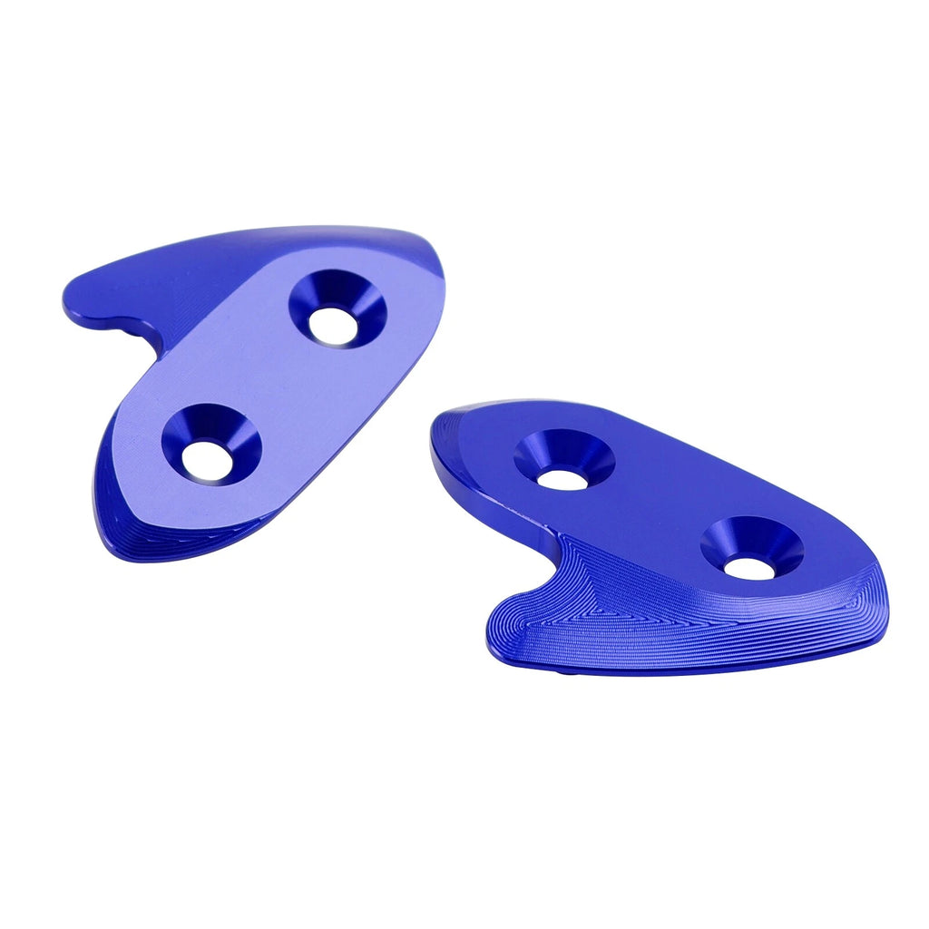 Blue mirror delete blanking block off plates for YZF-R1 YZF-R1M (2015–2019) T9