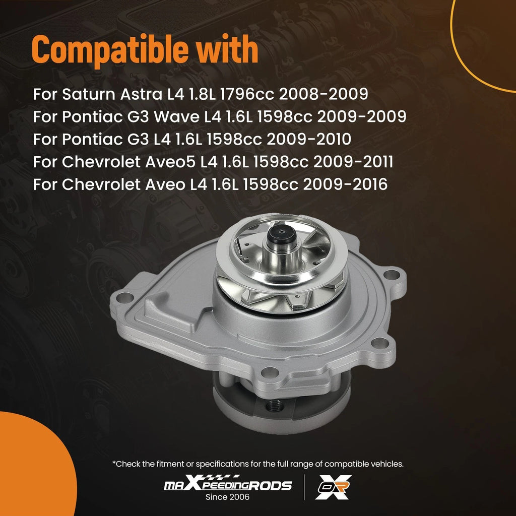 Cooling Water Pump for Saturn Astra/Cruze 1.8L (2008–2016) Steel