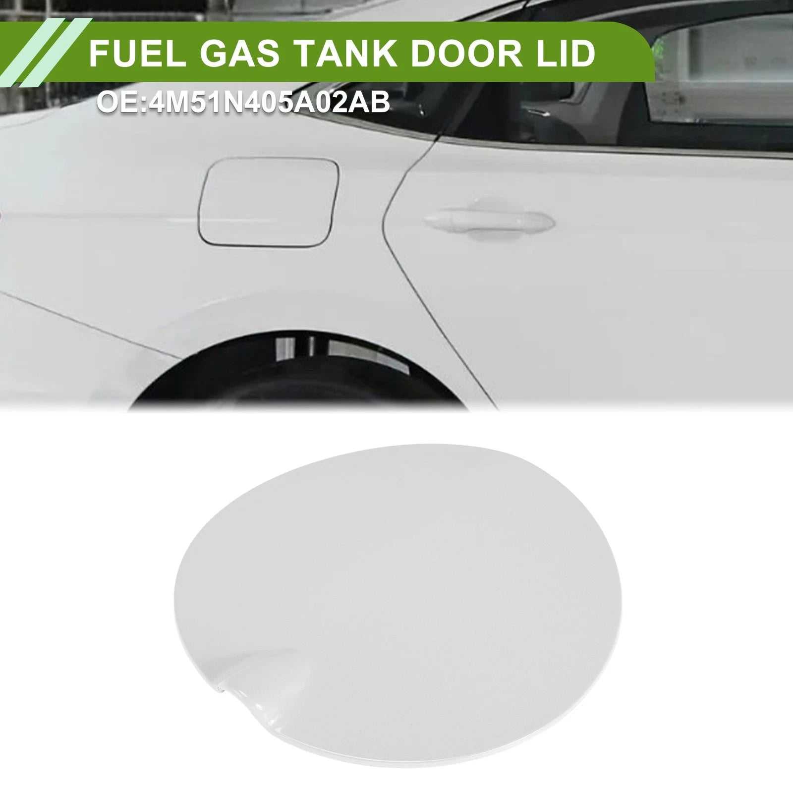 Fuel Tank Door Cap for Ford Focus (2007–2011) - Fuel Filler Flap Cover White
