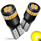 2X LED T10 194 168 W5W Side Marker Light Bulb for EV (3000K Amber)