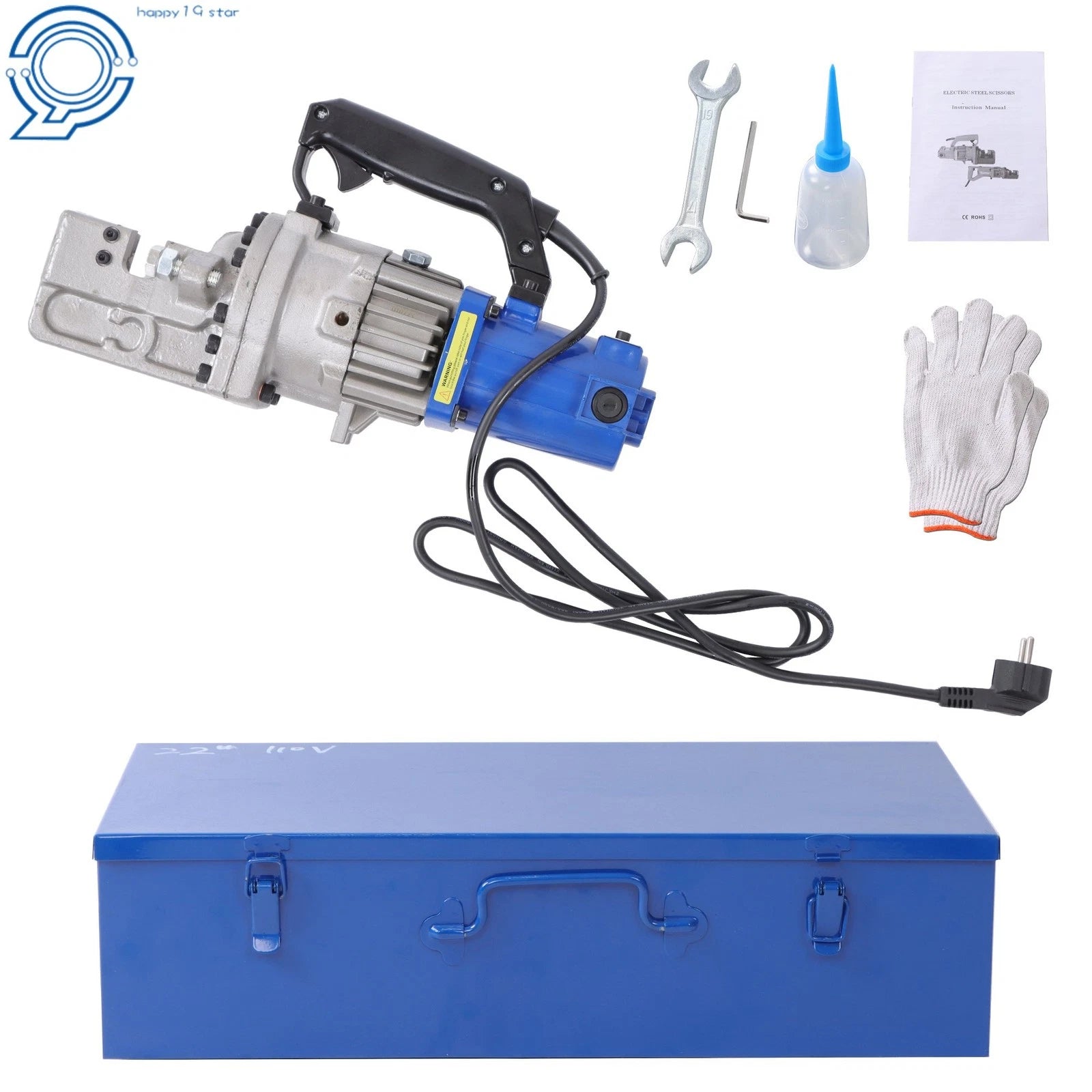 Hydraulic Rebar Cutter 1250W RC-20 for Adjustable Dust-Free Operation