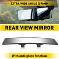 Wide-angle Convex Interior Rear View Mirror for Universal Vehicles (270mm)