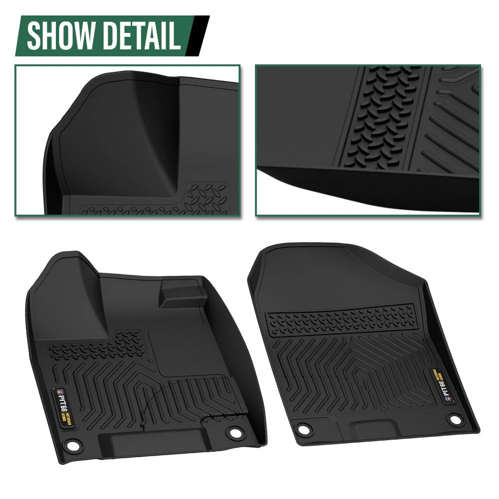 3D Molded TPE Floor Mats for Honda Pilot (2016–2022) All Weather Liners