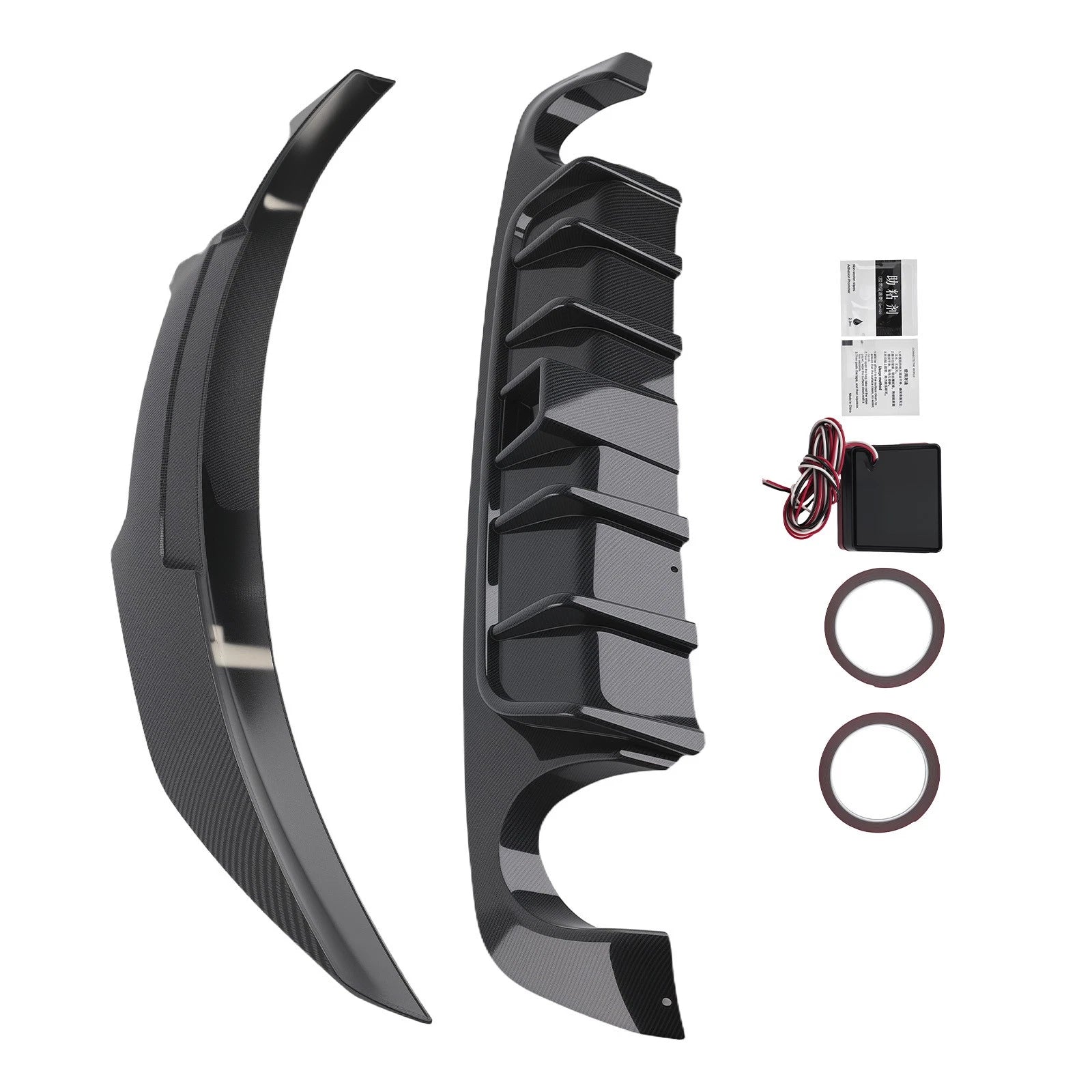 Rear Diffuser Bumper & Trunk Spoiler for Infiniti Q50 (2014–2024) ABS LED