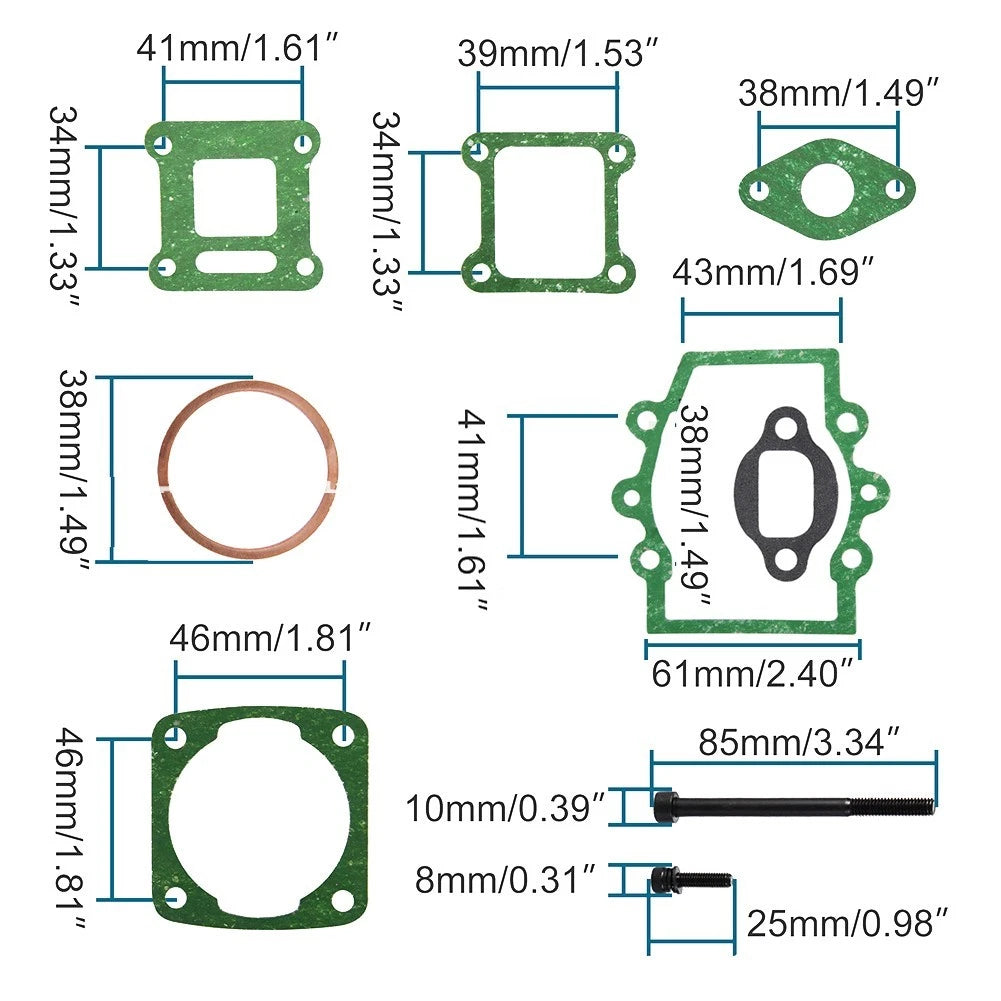Engine Cylinder Head Gasket Kit for 43cc 47cc 49cc Mini Bike
