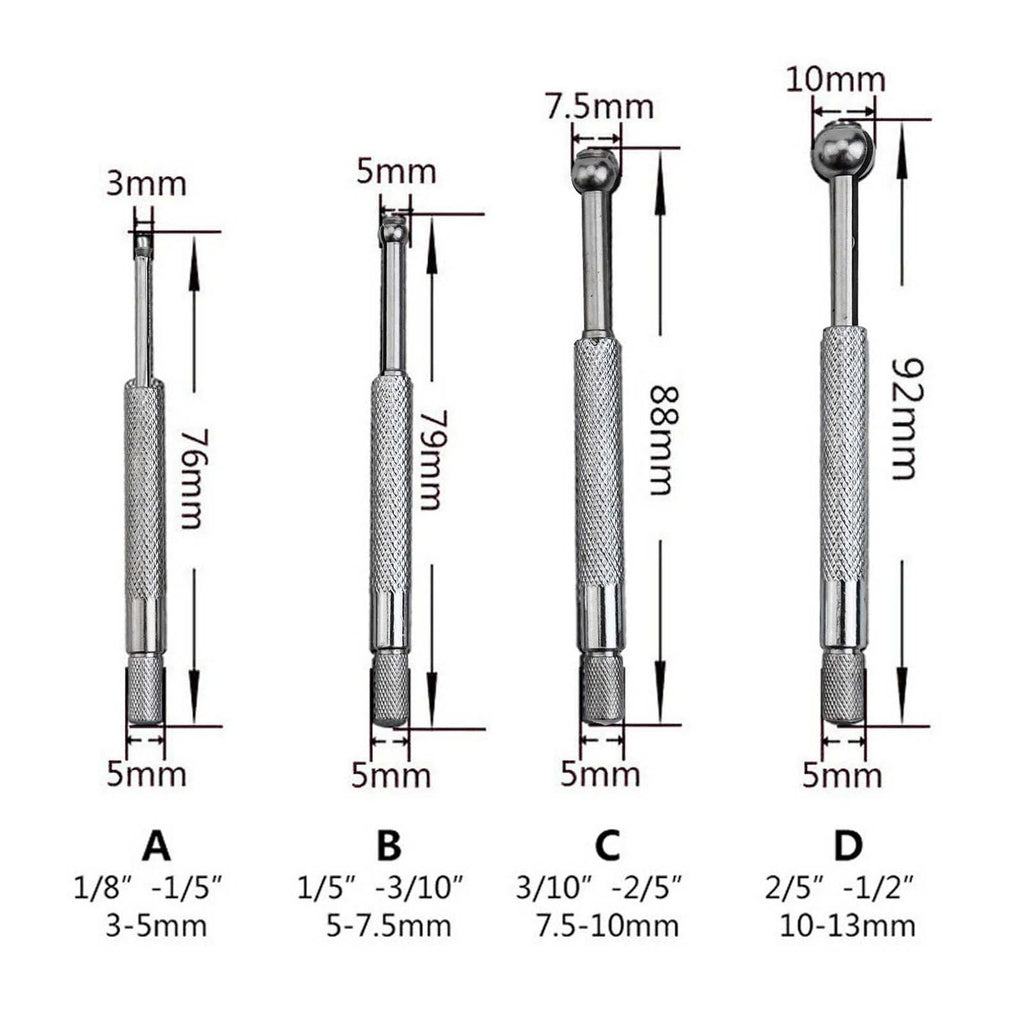 Set of 4 Inner Diameter Gauges for All Applications