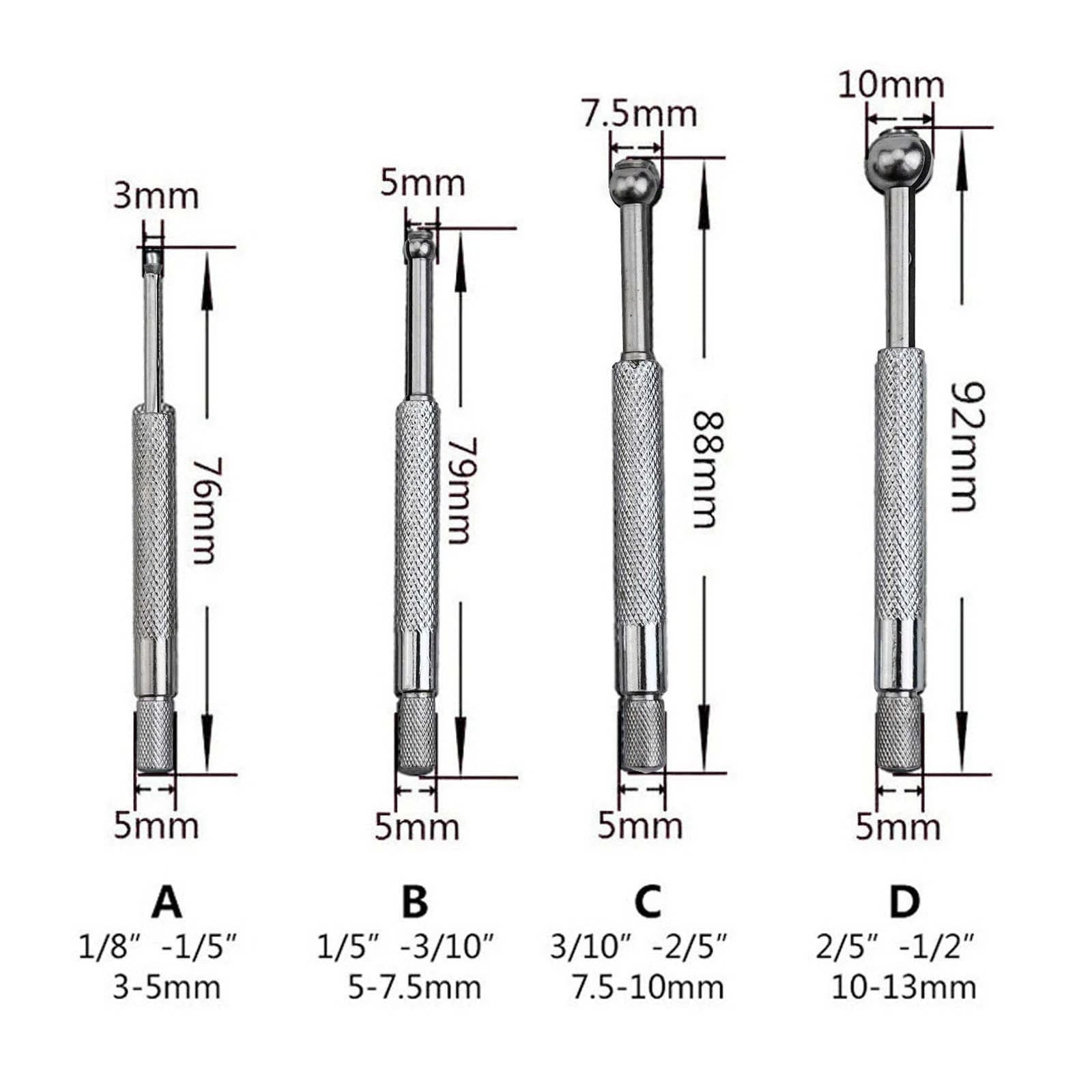 Set of 4 Inner Diameter Gauges for All Applications