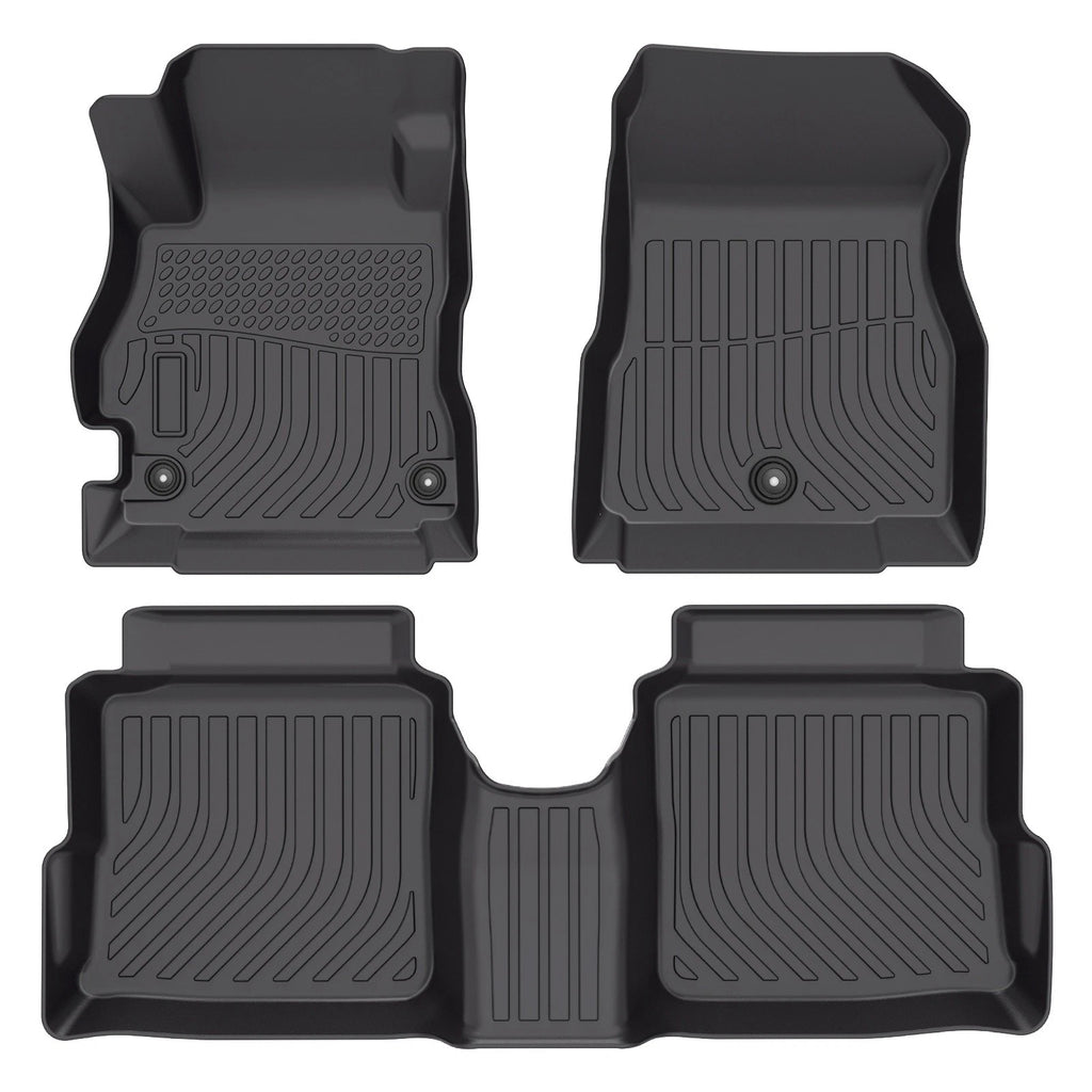 Set of 2 Floor Liners for Nissan Versa (2020–2024) TPE Rubber All Weather
