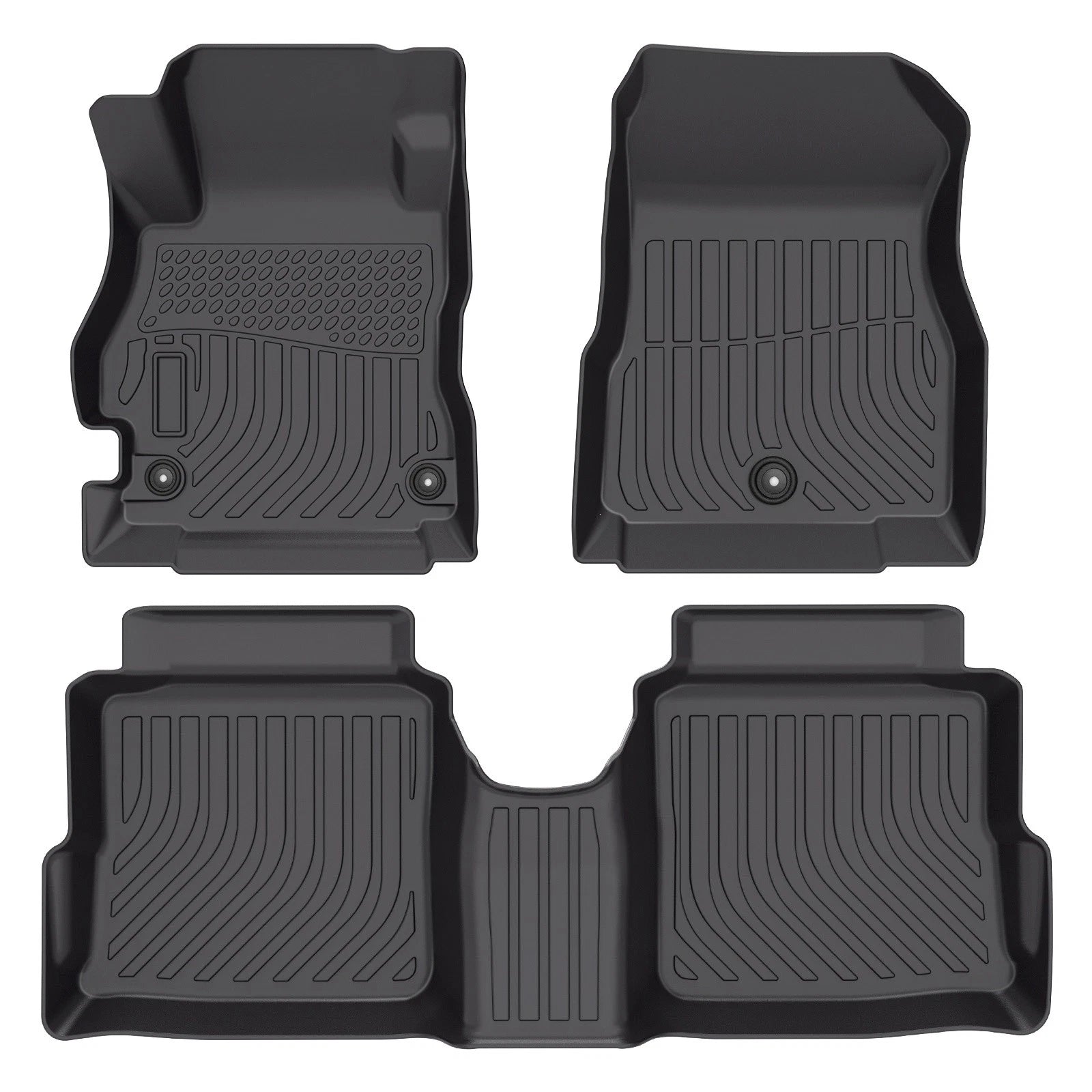 Set of 2 Floor Liners for Nissan Versa (2020–2024) TPE Rubber All Weather