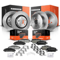 Front & Rear Disc Brake Rotors and Ceramic Pads for Toyota Venza (2009-2016)
