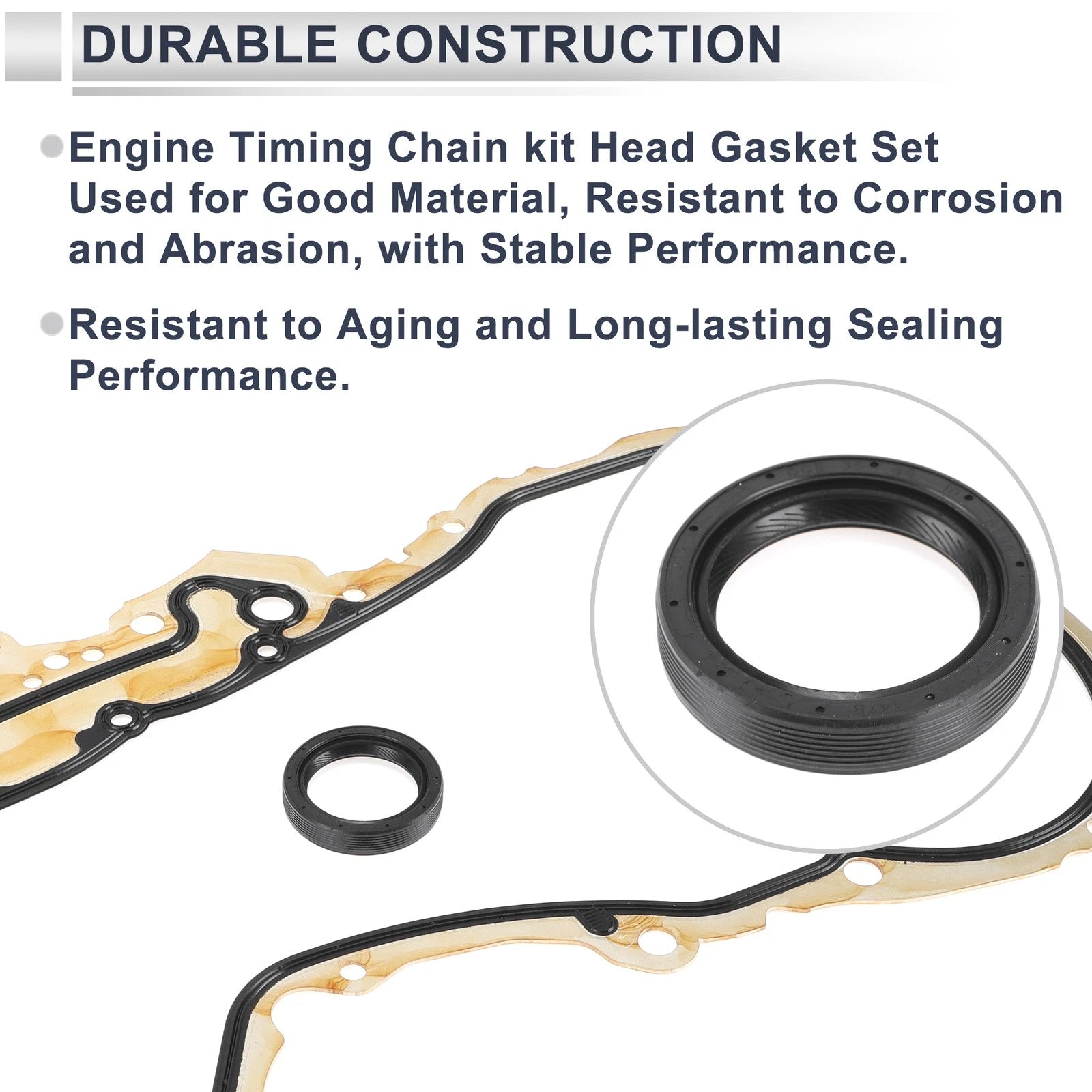 Timing Cover Gasket Set with Front Crankshaft Seal for VW Audi 1.4T 