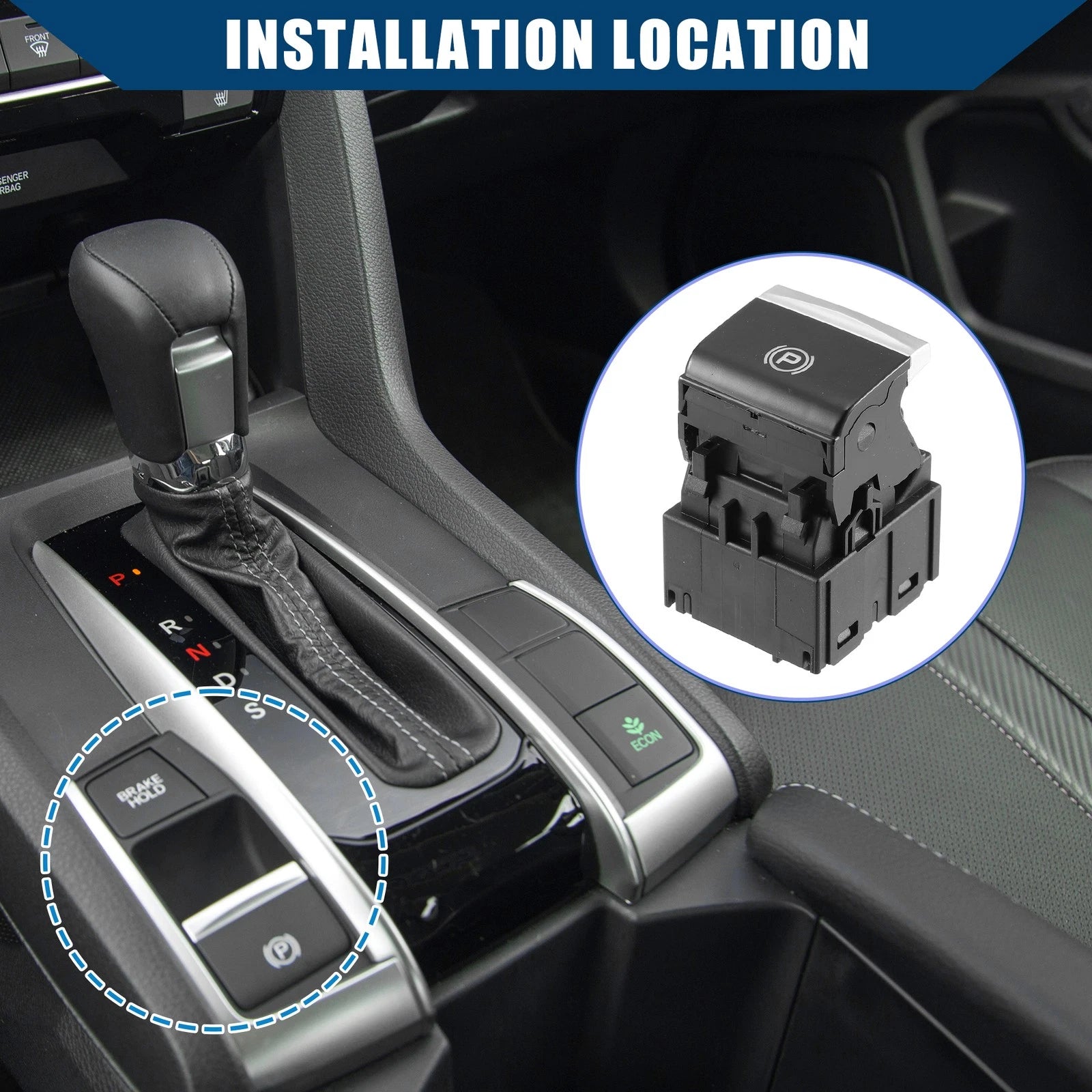 Electronic Car Hand Brake Button Parking Switch for Honda Civic (2016–2021)