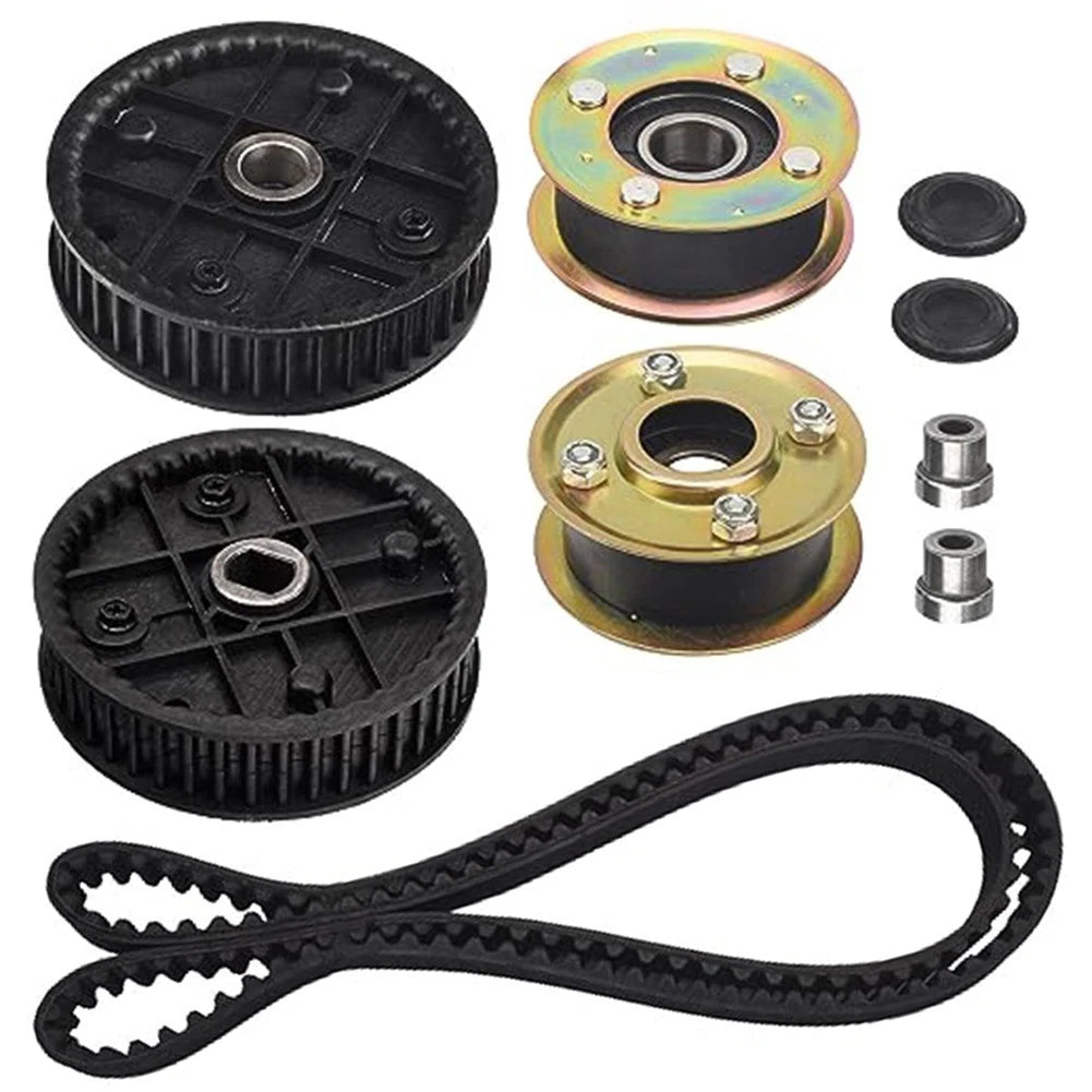 Pulley Belt Kit and Sprockets for Lawn Mower