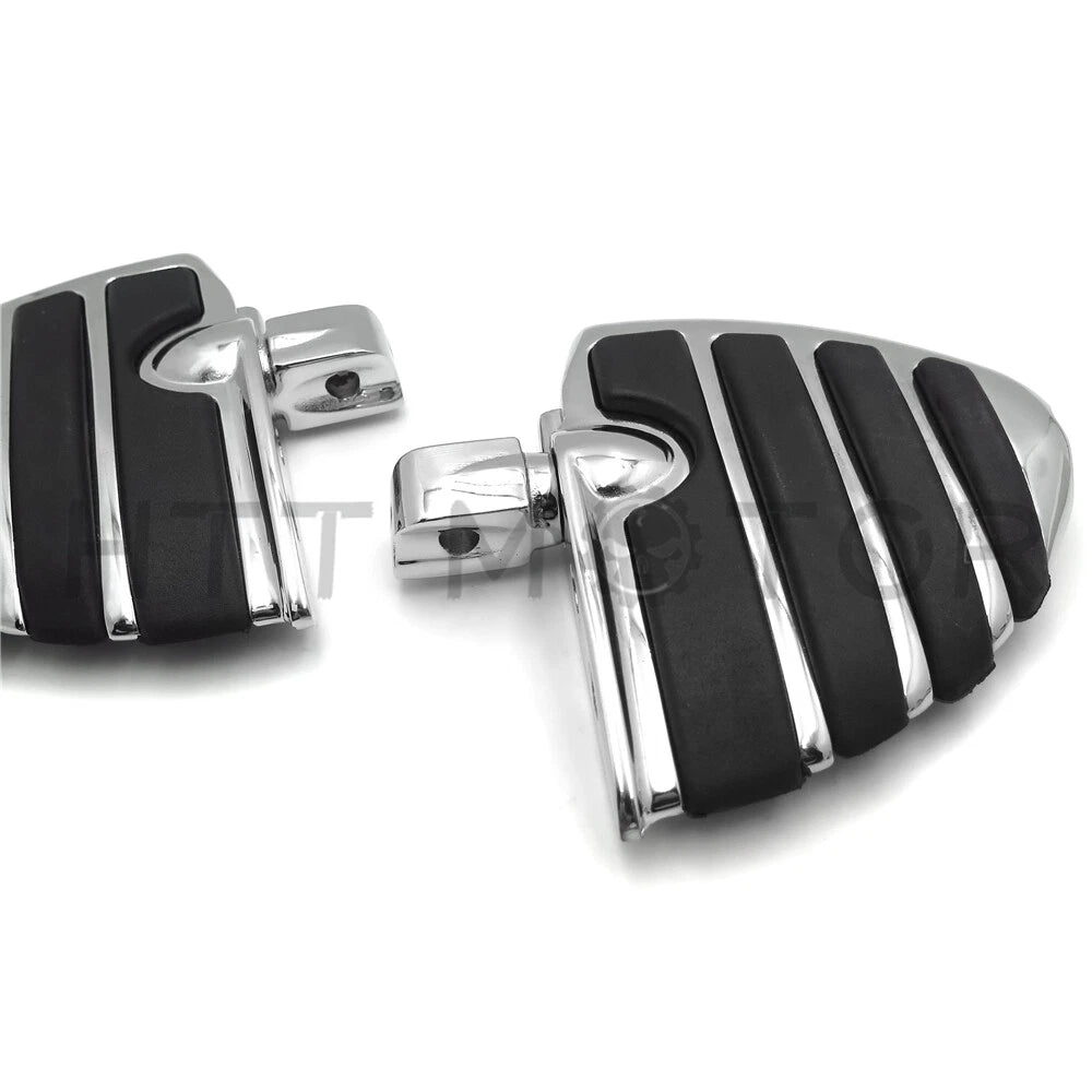 Chrome Wing Mini Floorboards w/ Adapters for Suzuki Marauder 1600 (2000–2005)
