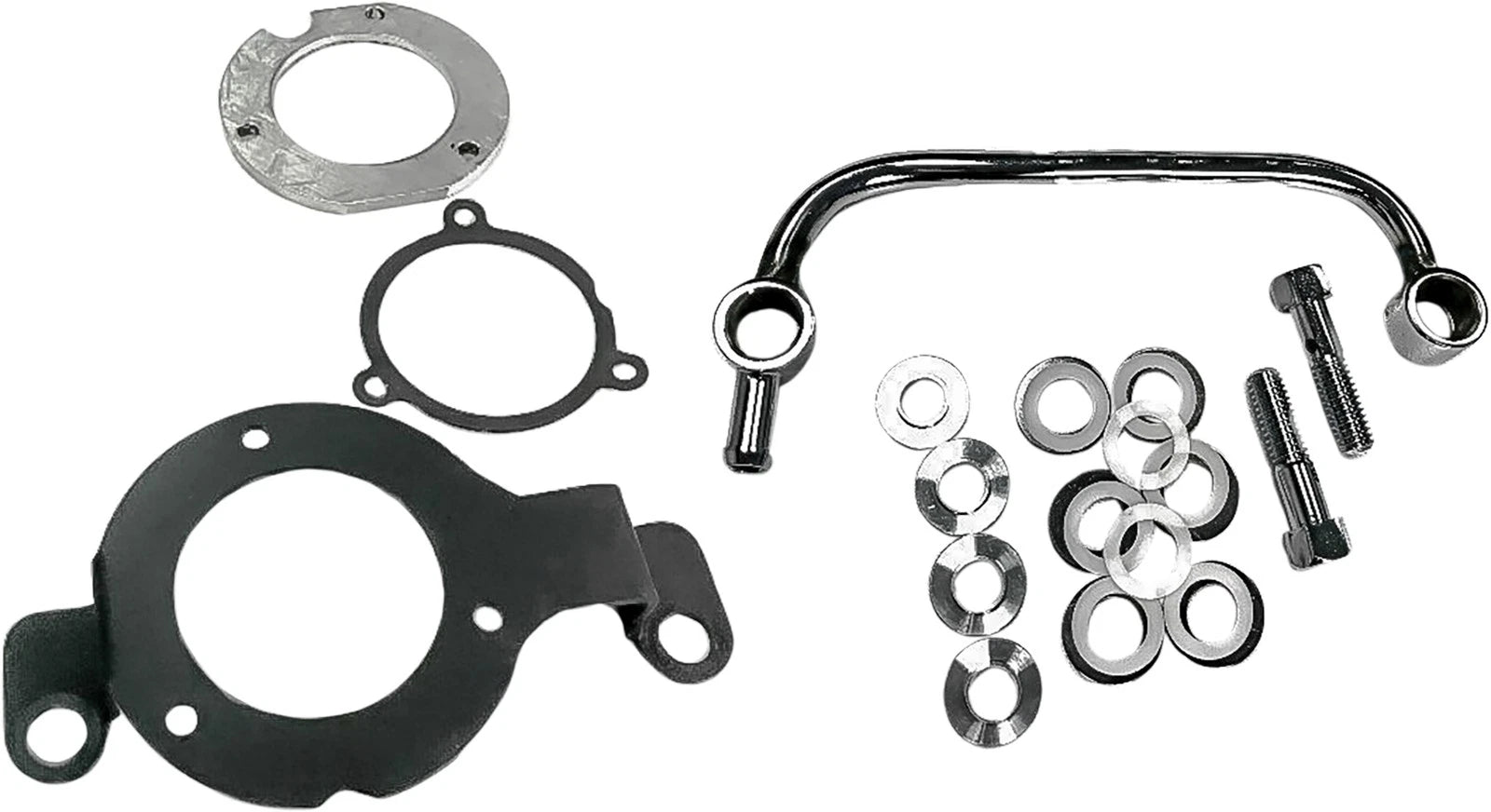 Complete Mount Kit Breather Tube for Harley Davidson (2017) - Black M8