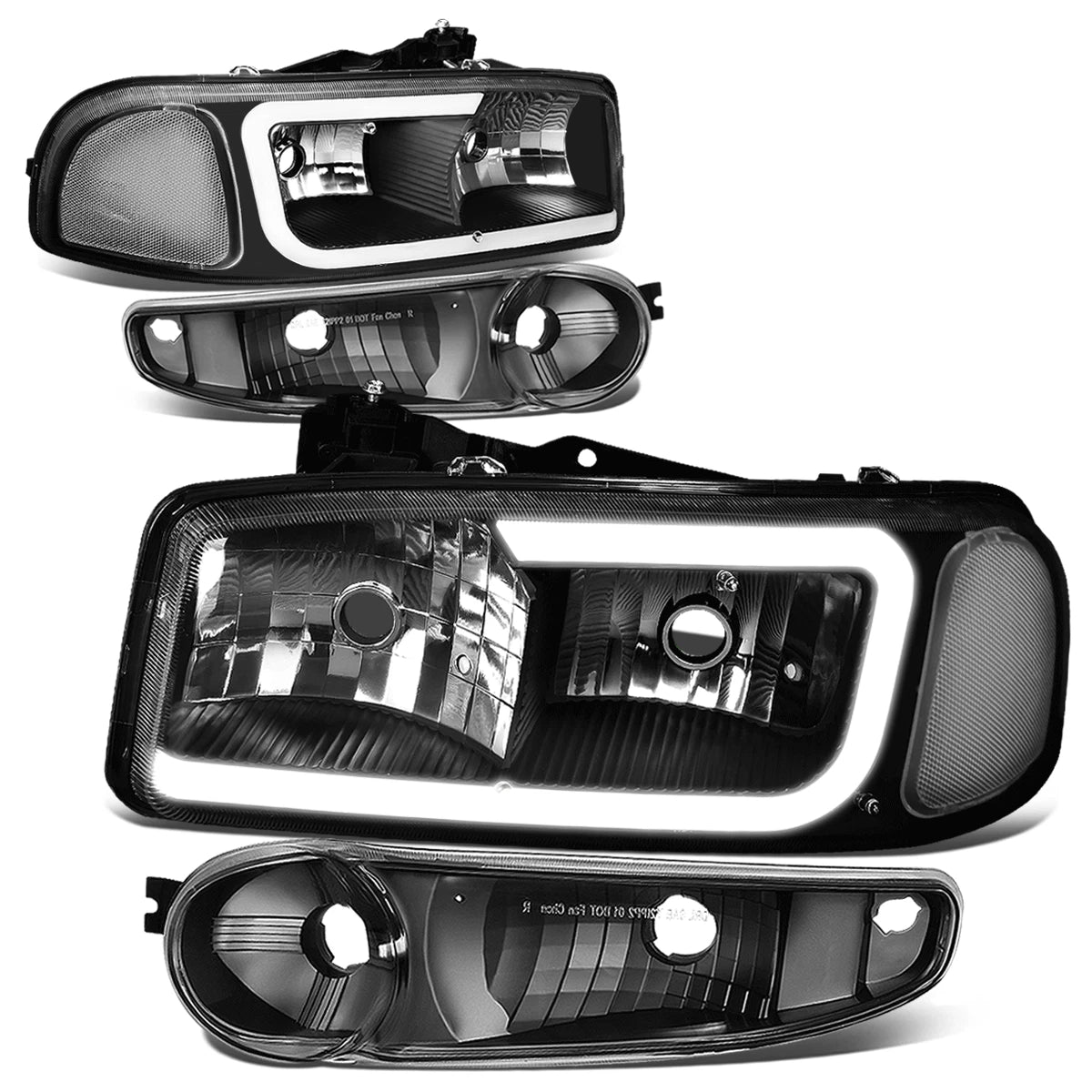 LED DRL Headlight & Bumper Lamps for GMC Yukon XL/Sierra Denali (2000–2006)