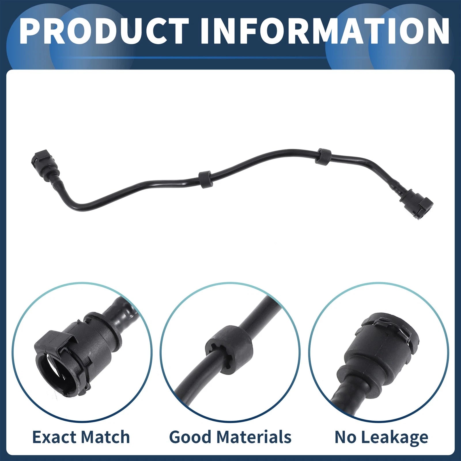 Radiator Hose for BMW M550i xDrive 2018-2019 (17128602668) Plastic Black
