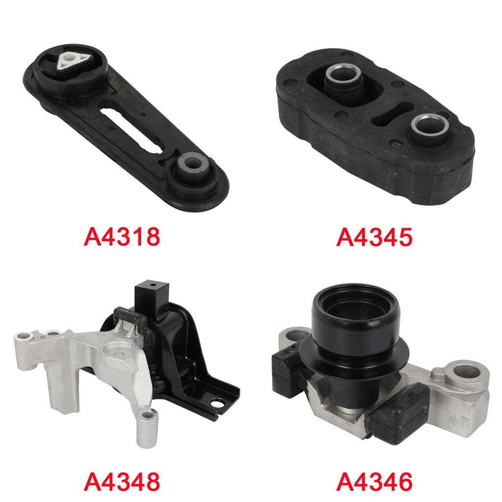 Set of 4 Engine Motor Transmission Mounts for Nissan Sentra (2007–2012)