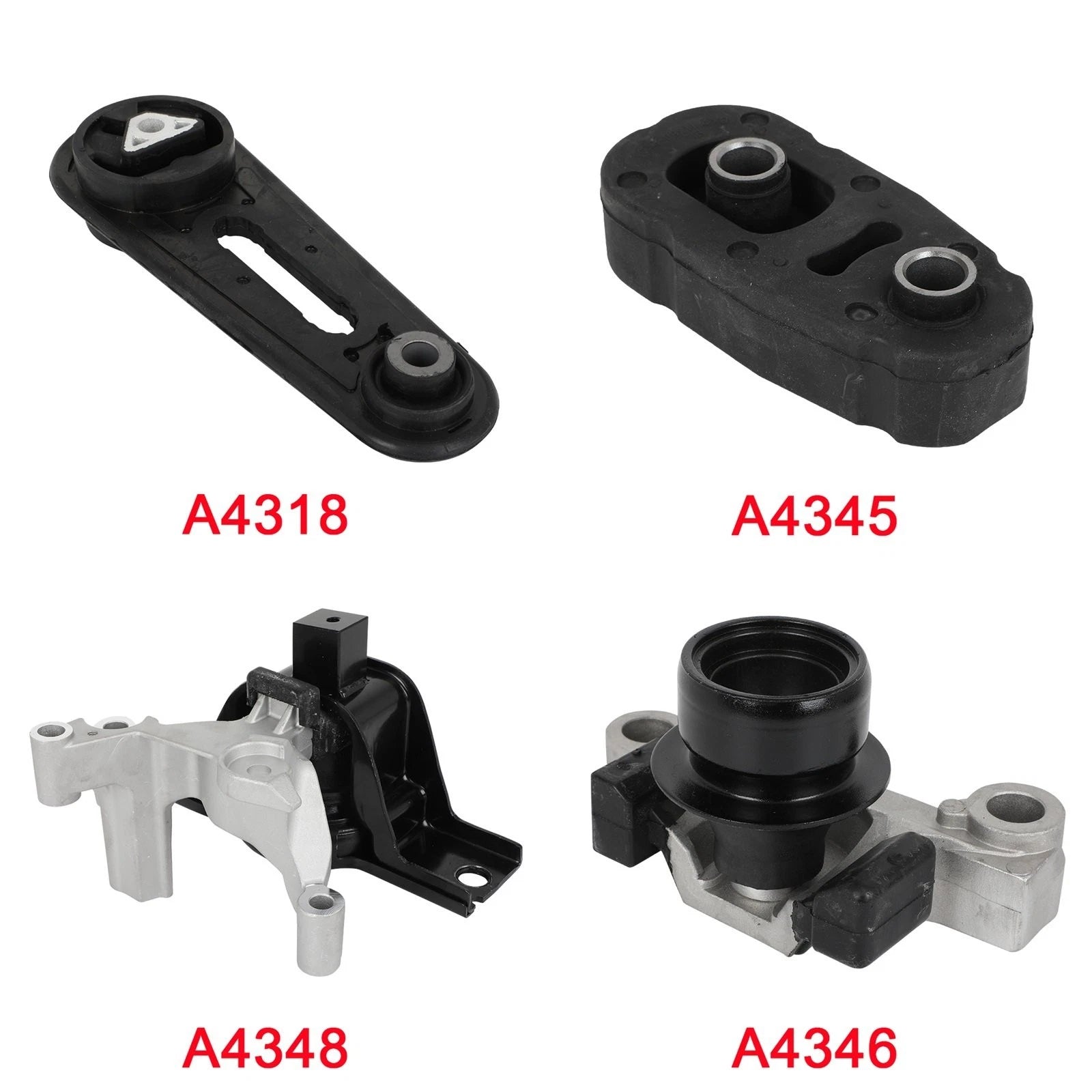Set of 4 Engine Motor Transmission Mounts for Nissan Sentra (2007–2012)