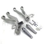 Foot Rest Pegs Brackets for Suzuki GSX-R 1000 (2003–2004) Rear Matte Silver