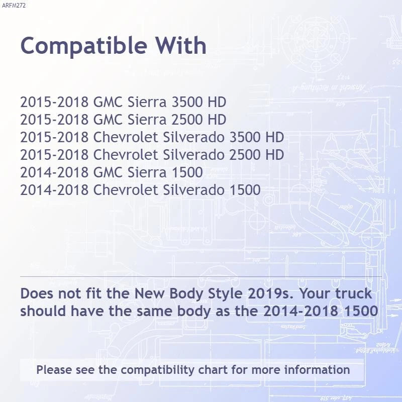 Mirror Covers Top Half Set Replacement for 2019 GMC Sierra 1500 LD (2019–2020)