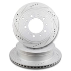 Set of 4 Drilled Slotted Brake Rotors for Toyota Sequoia Tundra (2010–2016)