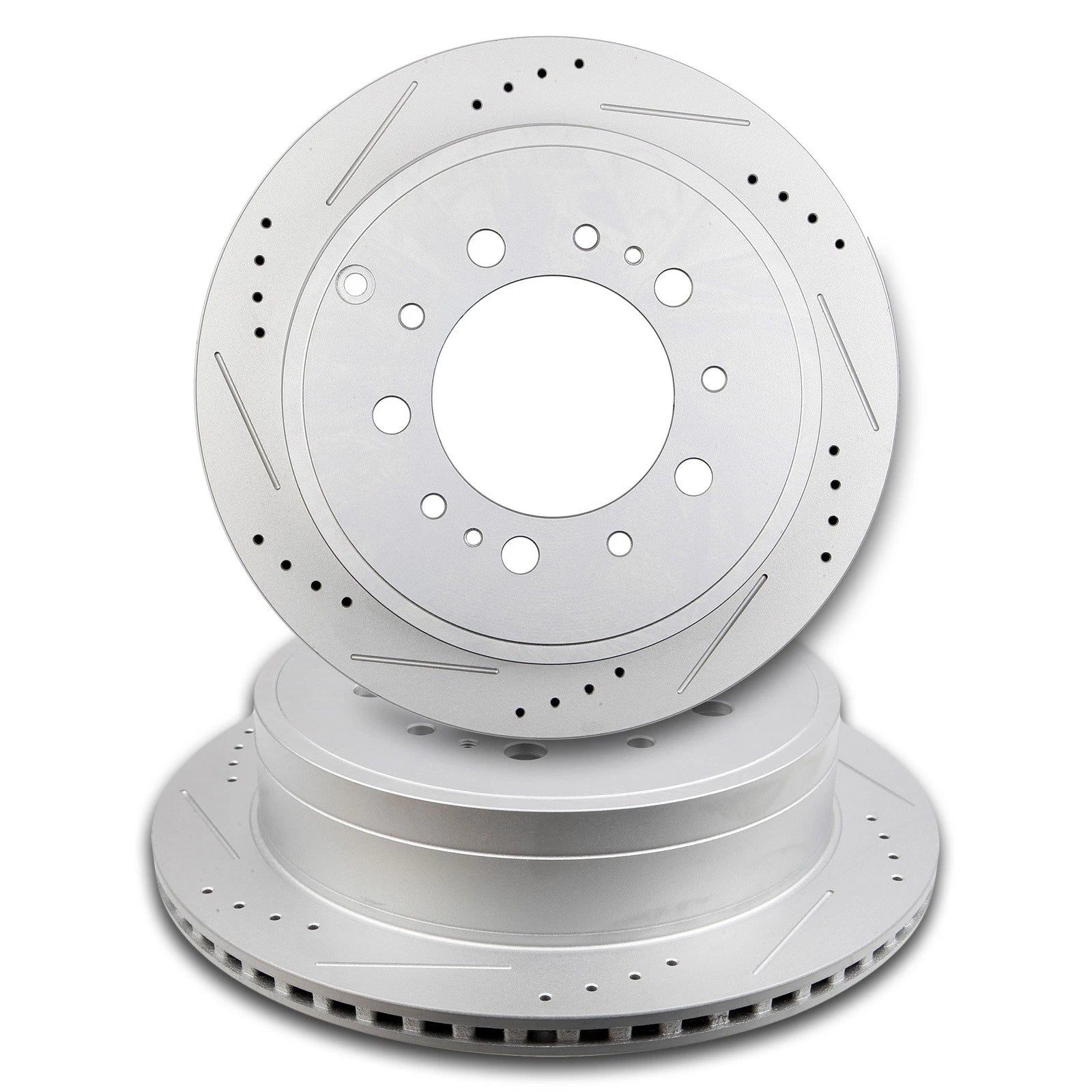 Set of 4 Drilled Slotted Brake Rotors for Toyota Sequoia Tundra (2010–2016)