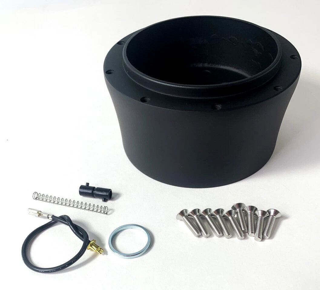 Steering Wheel Hub Adapter 9 Hole Black for Flaming River (Universal) (—)