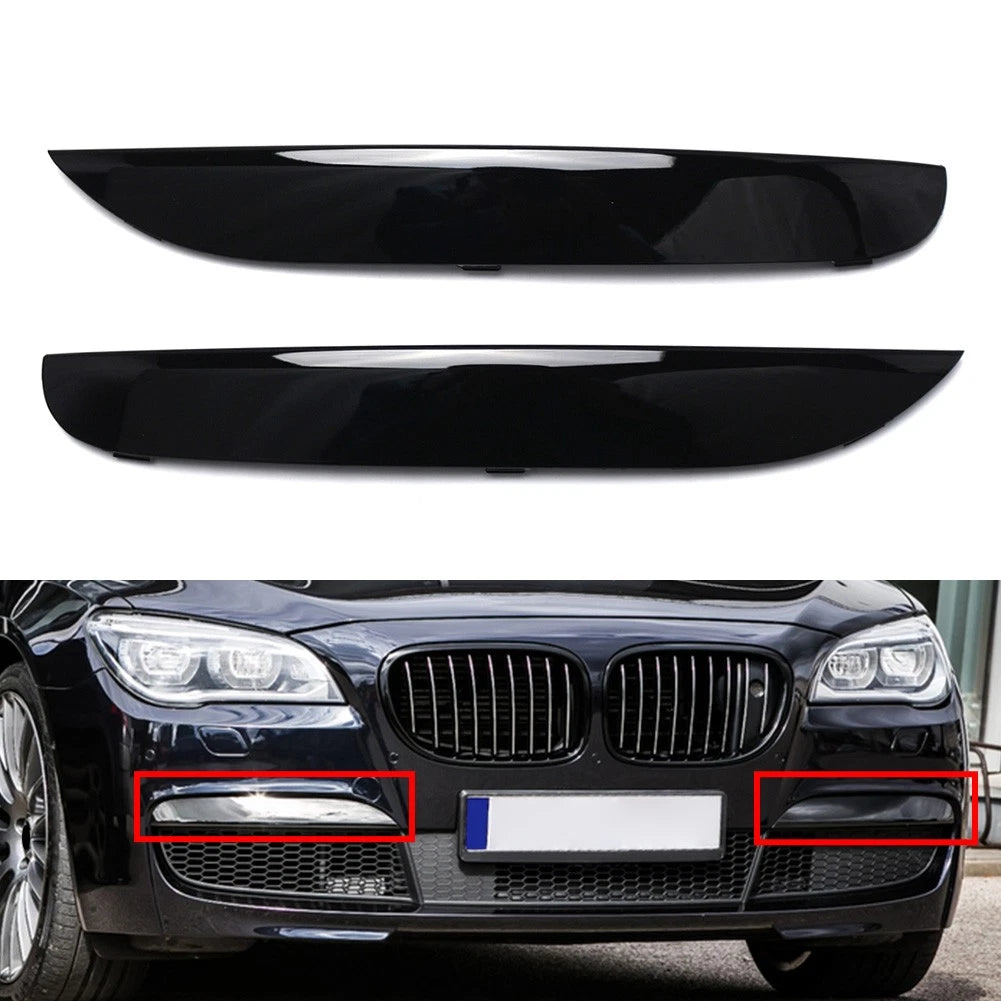 Glossy Black Front Bumper Grille Molding Trim for BMW 7 Series (F01 F02 F03 F04)