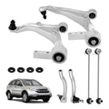 Set of 6 Front Lower Control Arms Sway Bar Tie Rods for Acura MDX ZDX (2007–2013)