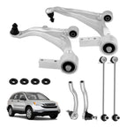 Set of 6 Front Lower Control Arms Sway Bar Tie Rods for Acura MDX ZDX (2007–2013)